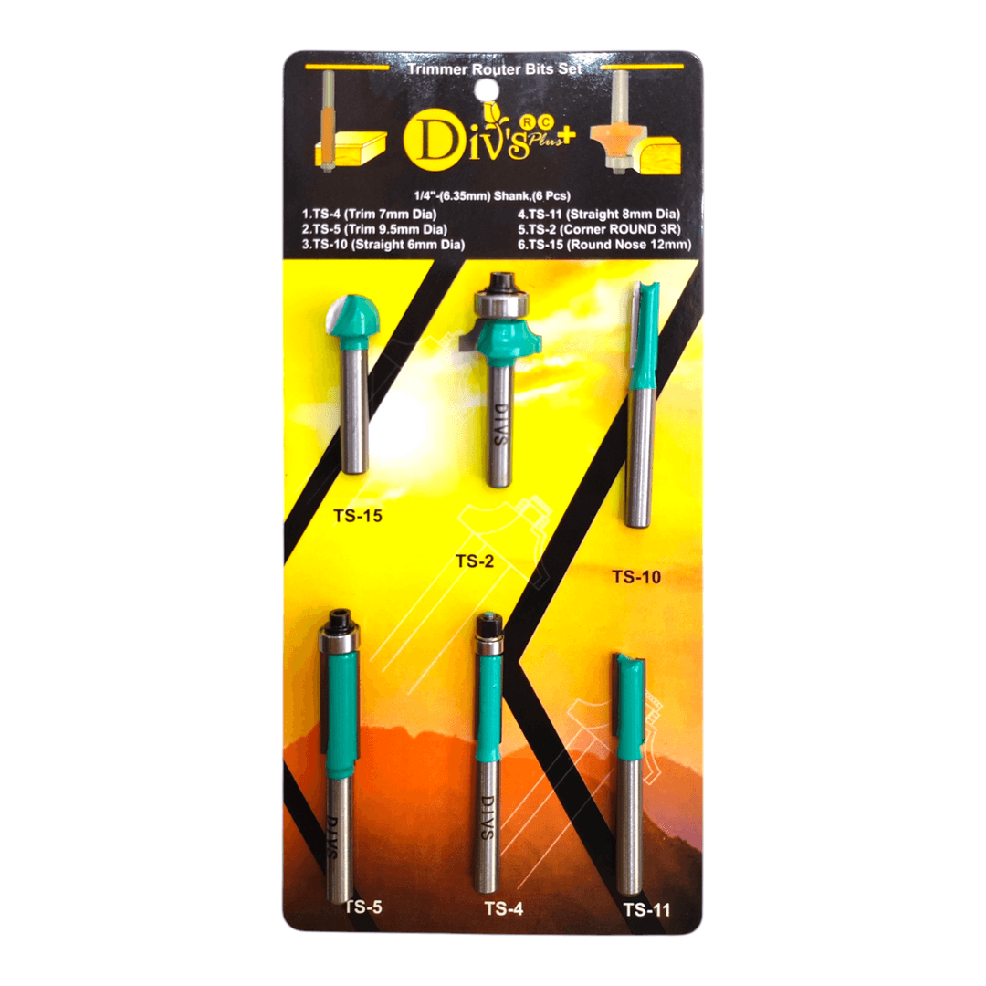 Divs Trimmer Bit Set 6pcs