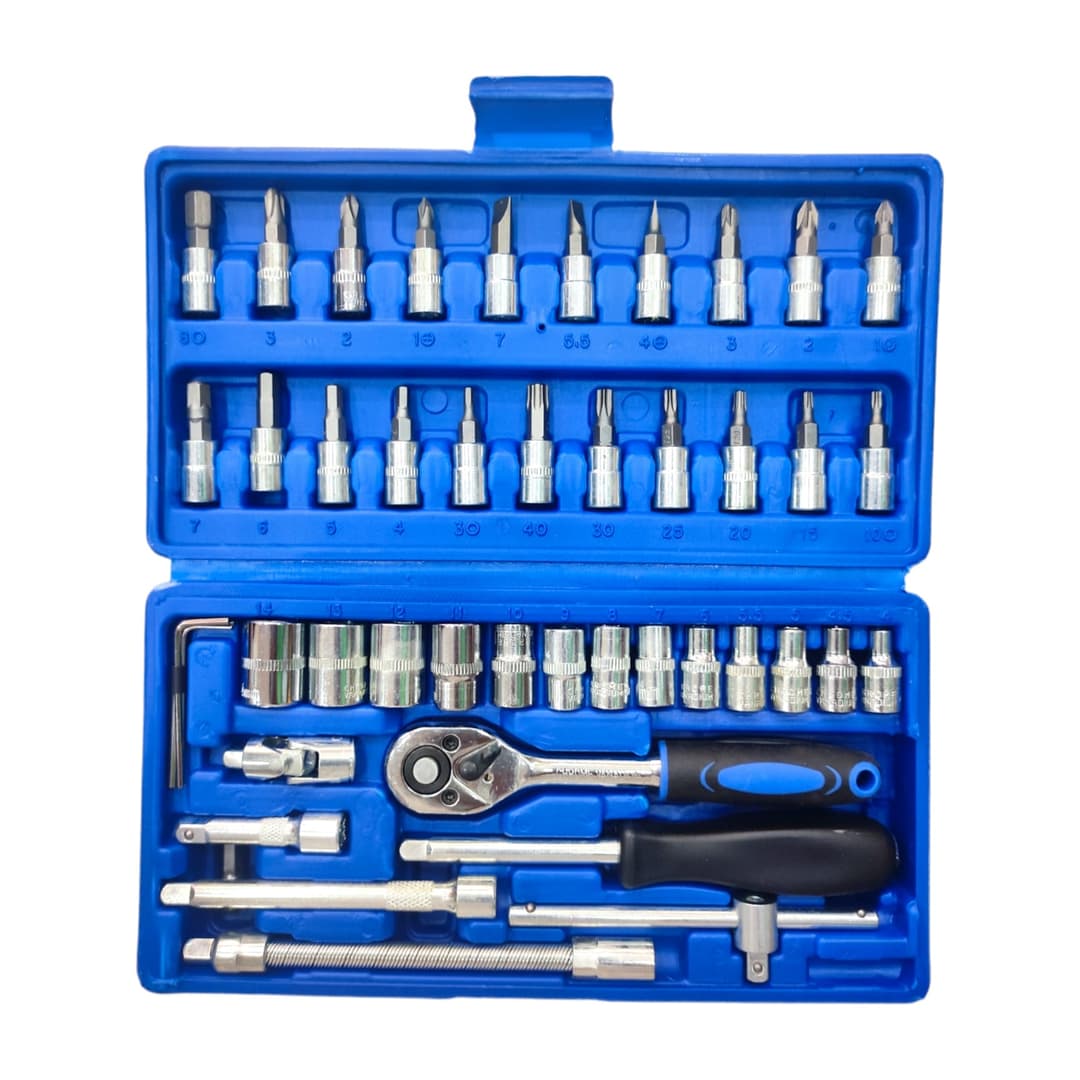 Socket Set 46pcs, 1/4 inch Drive.