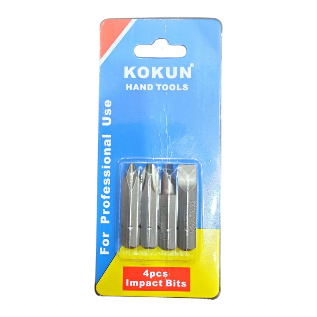 Impact Screw Driver Bits Set of 4pcs